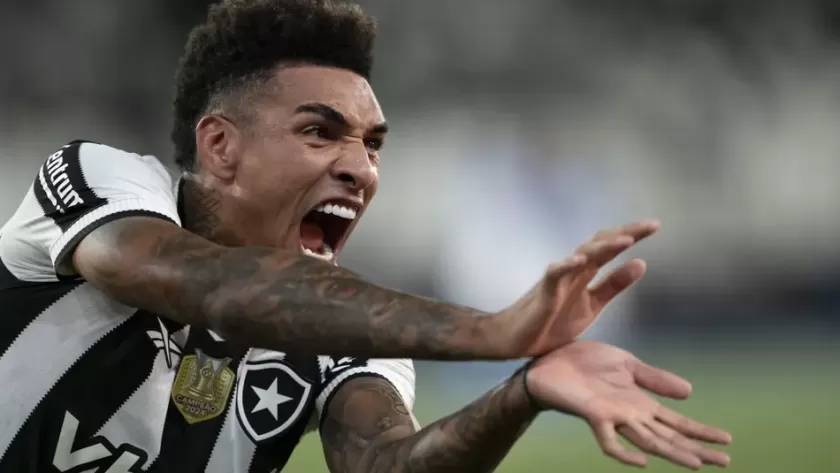 imagem cameraIgor Jesus comemora gol em jogo do Botafogo (Foto: Jorge Rodrigues/AGIF