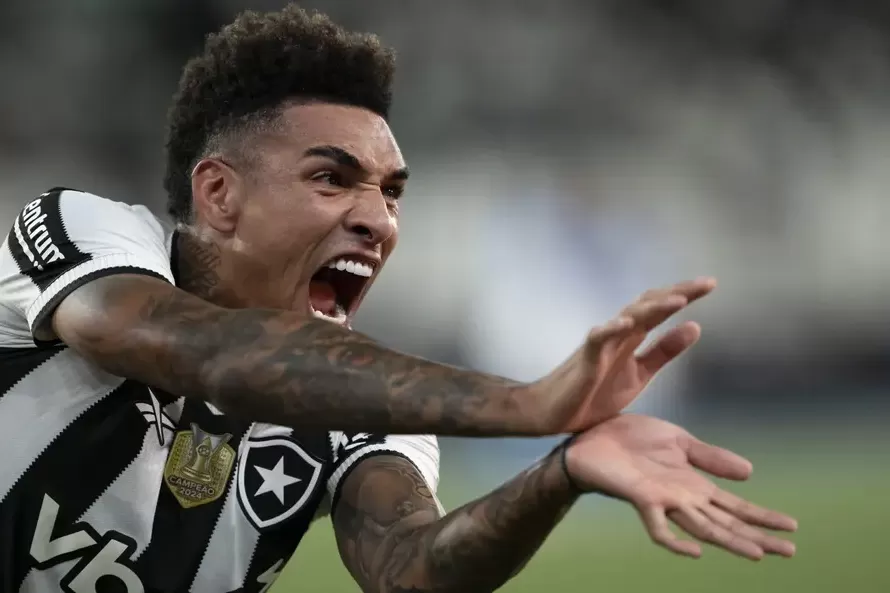 imagem cameraIgor Jesus comemora gol em jogo do Botafogo (Foto: Jorge Rodrigues/AGIF