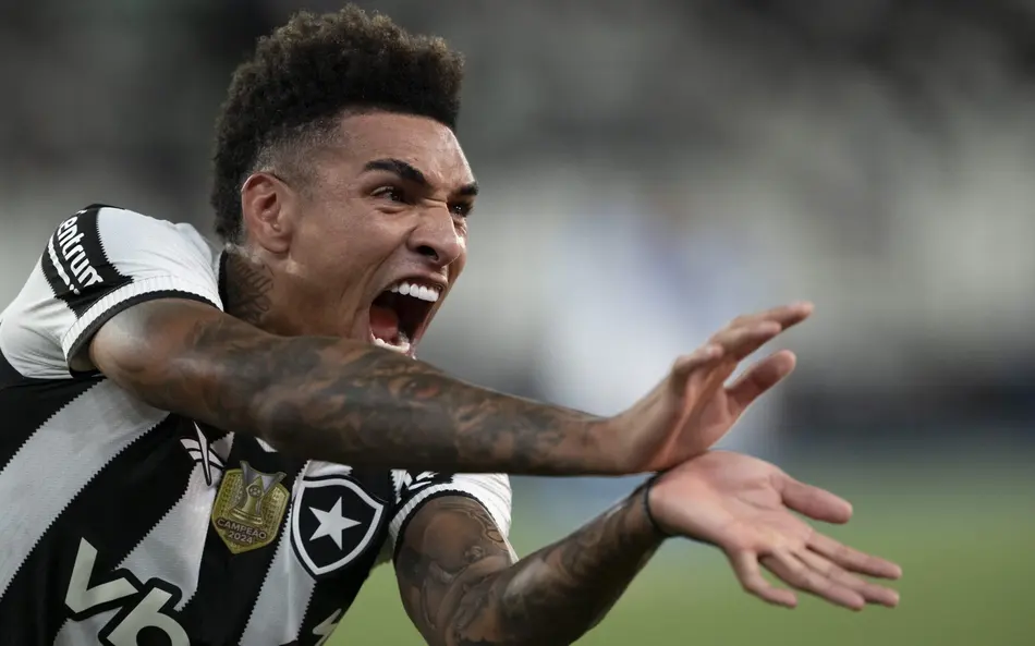 imagem cameraIgor Jesus comemora gol em jogo do Botafogo (Foto: Jorge Rodrigues/AGIF